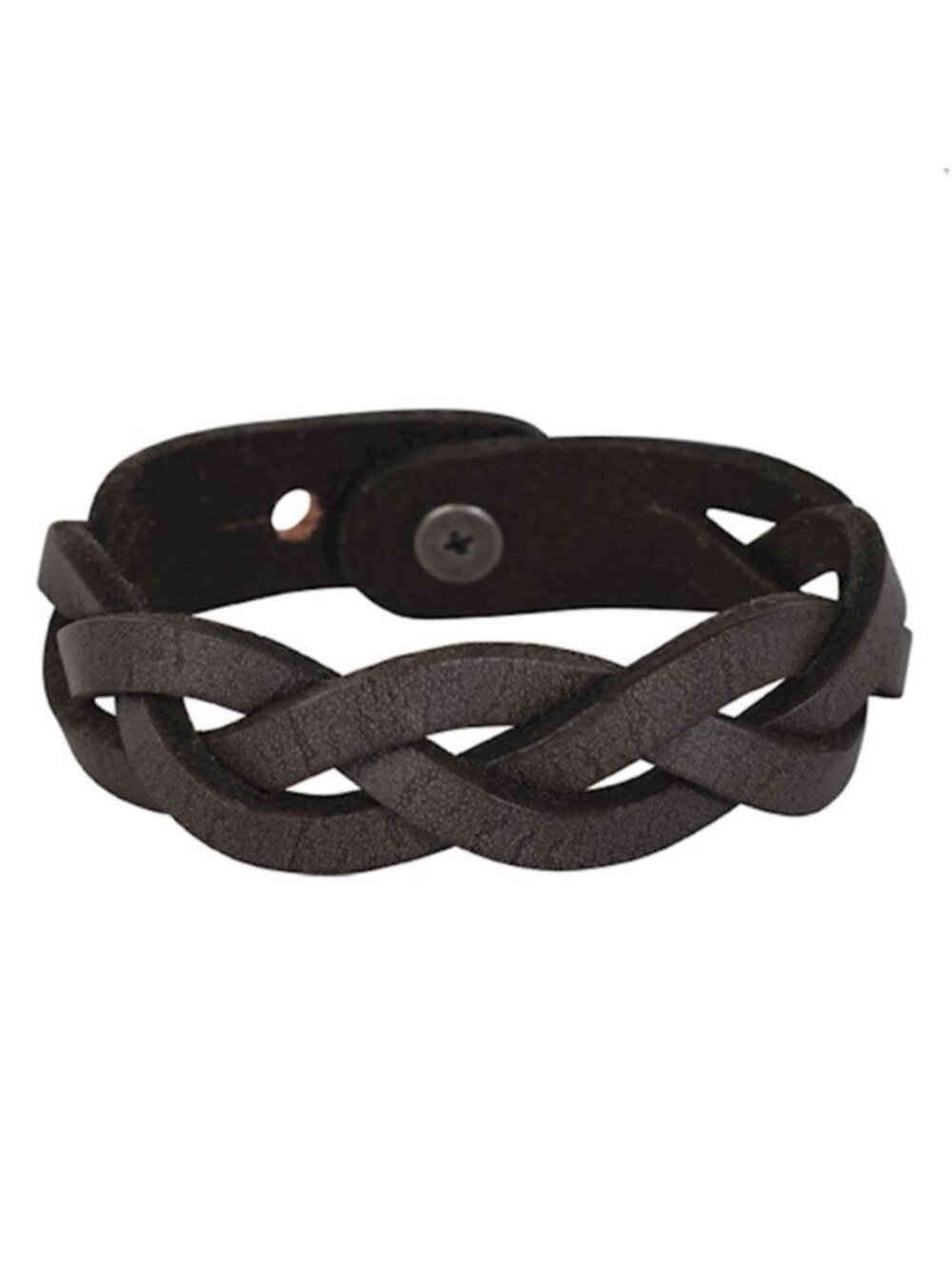 🤎 Justin Ladies Braided Leather Bracelet